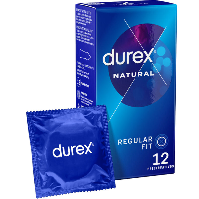 Durex Natural Plus Preservativos Transparentes Lubricados 12 Unidades