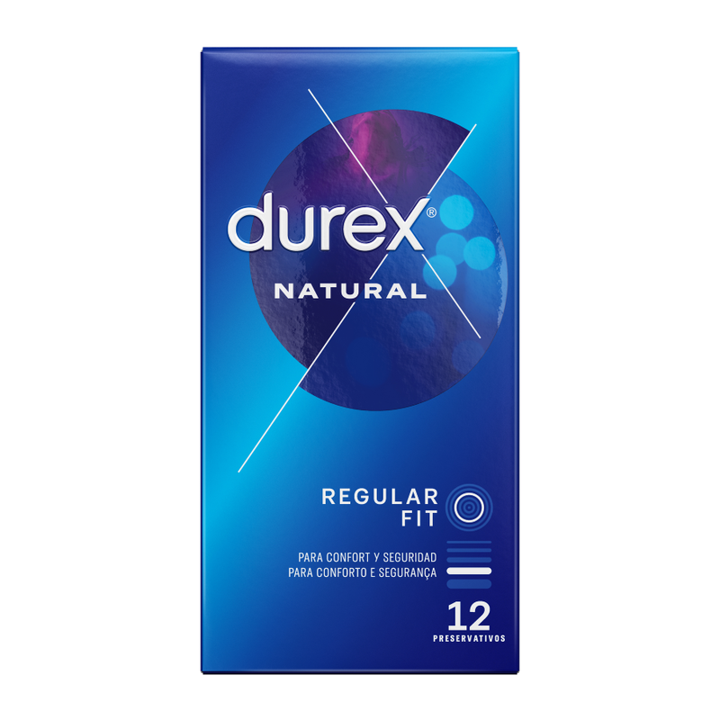 Durex Natural Plus Preservativos Transparentes Lubricados 12 Unidades