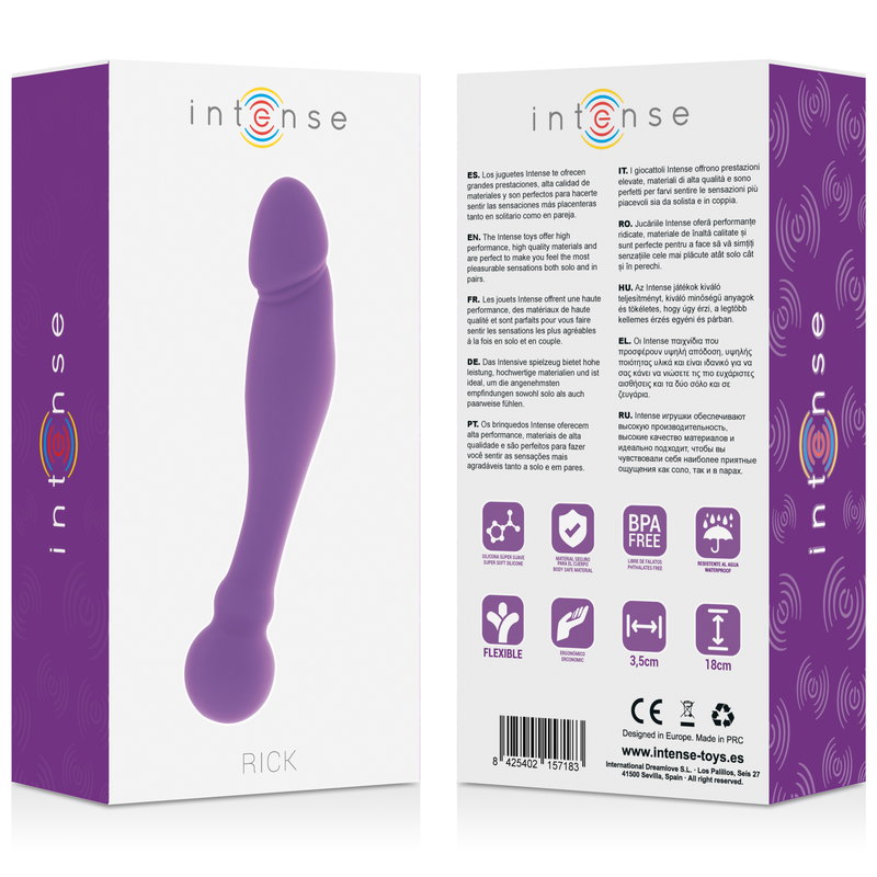 Intense Silicone Rick Dual Lilac - Dildo de Silicona Premium