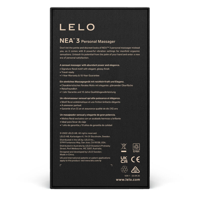LELO Nea 3 Personal Massager Black