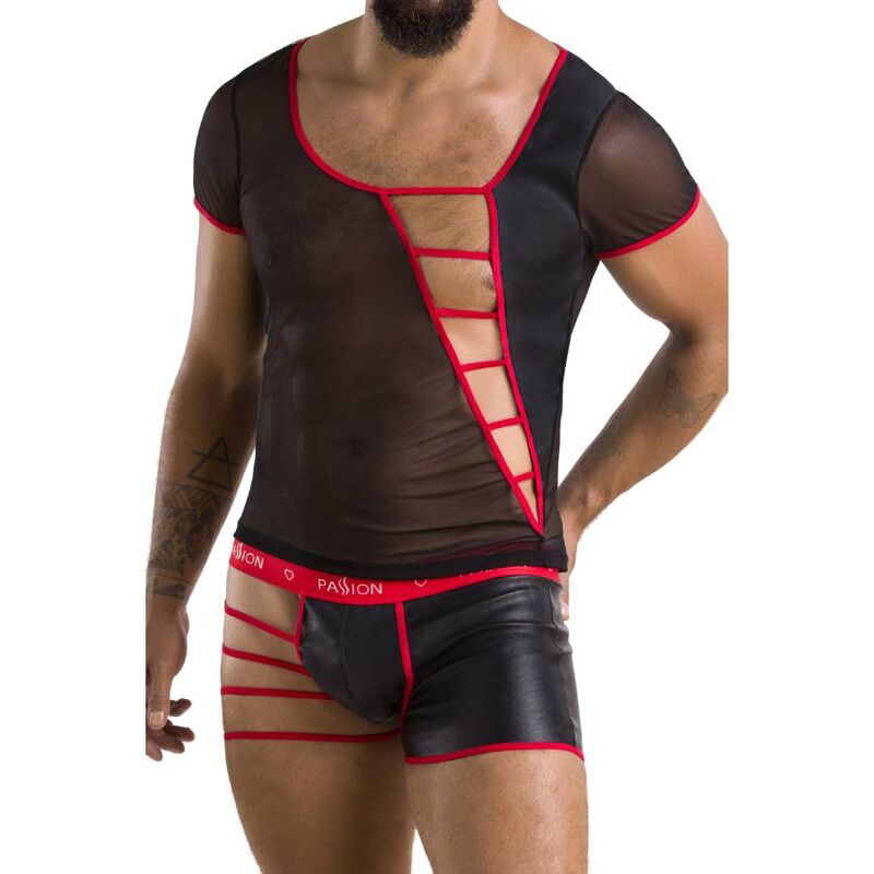 Passion 055 Set Mark Black L/XL - Lencería Masculina
