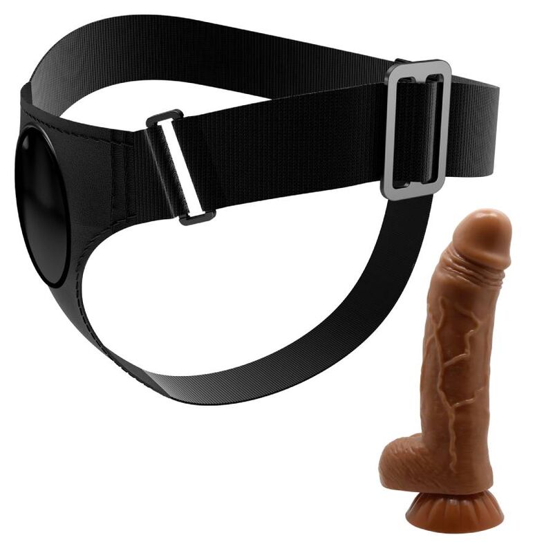 Pretty Love Harness Briefs Universal con Dildo Michael 20 cm Negro