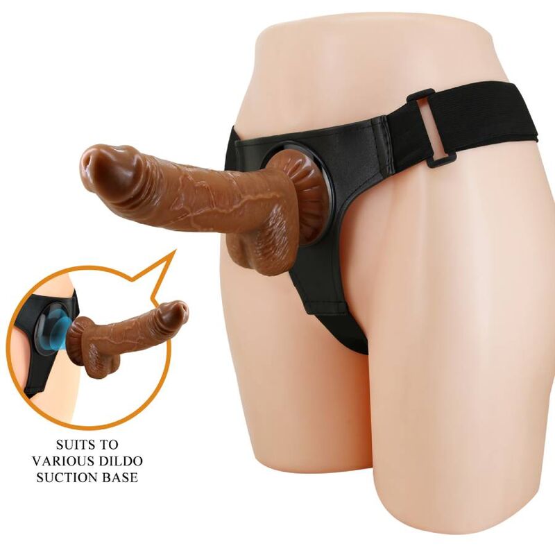 Pretty Love Harness Briefs Universal con Dildo Michael 20 cm Negro
