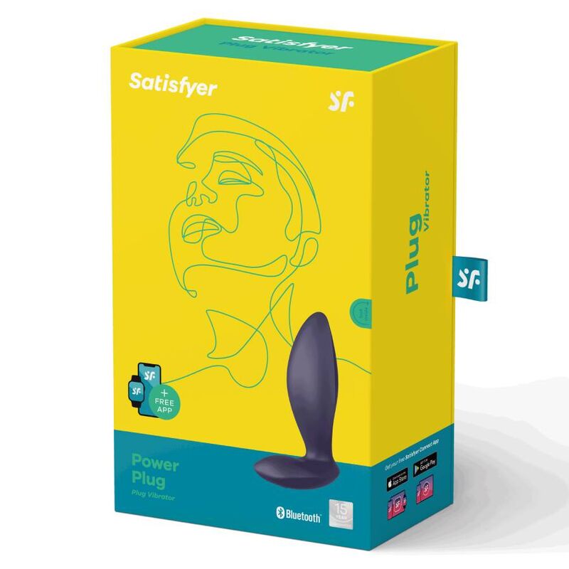 Satisfyer Power Plug Purple - Plug Vibrador con 12 Modos