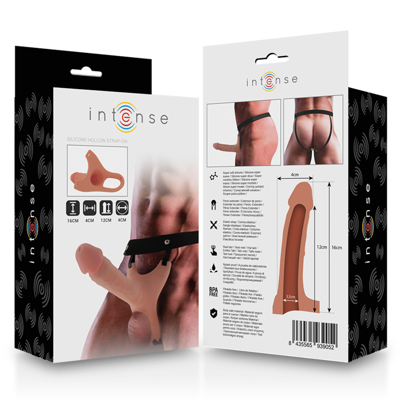 Intense Hollow Harness - Arnés con Dildo de Silicona 16 x 3.5 cm