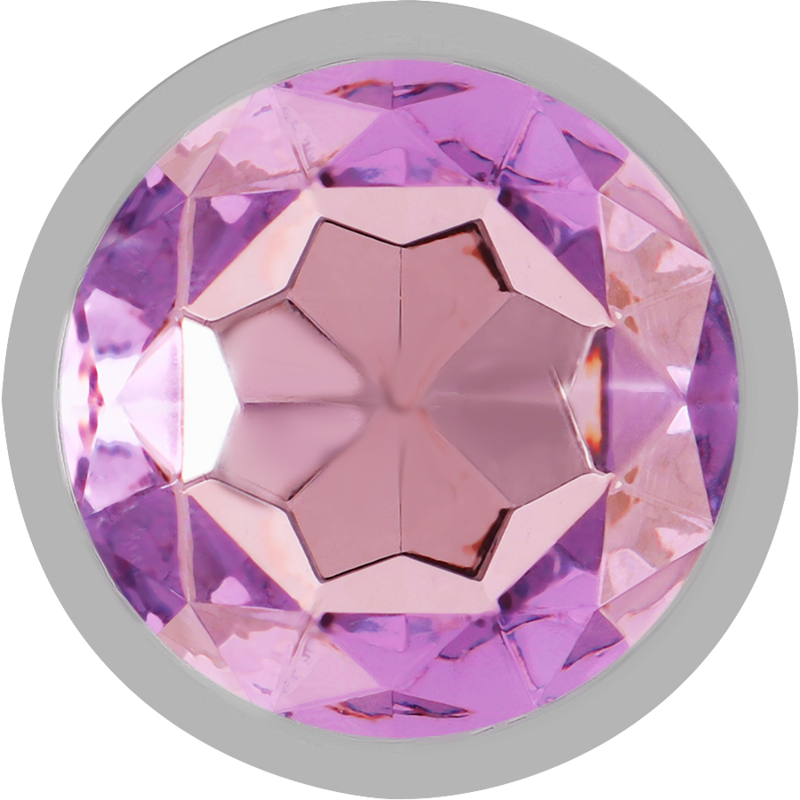 Plug Anal Metal Aluminio con Cristal Violeta Talla L - Intense