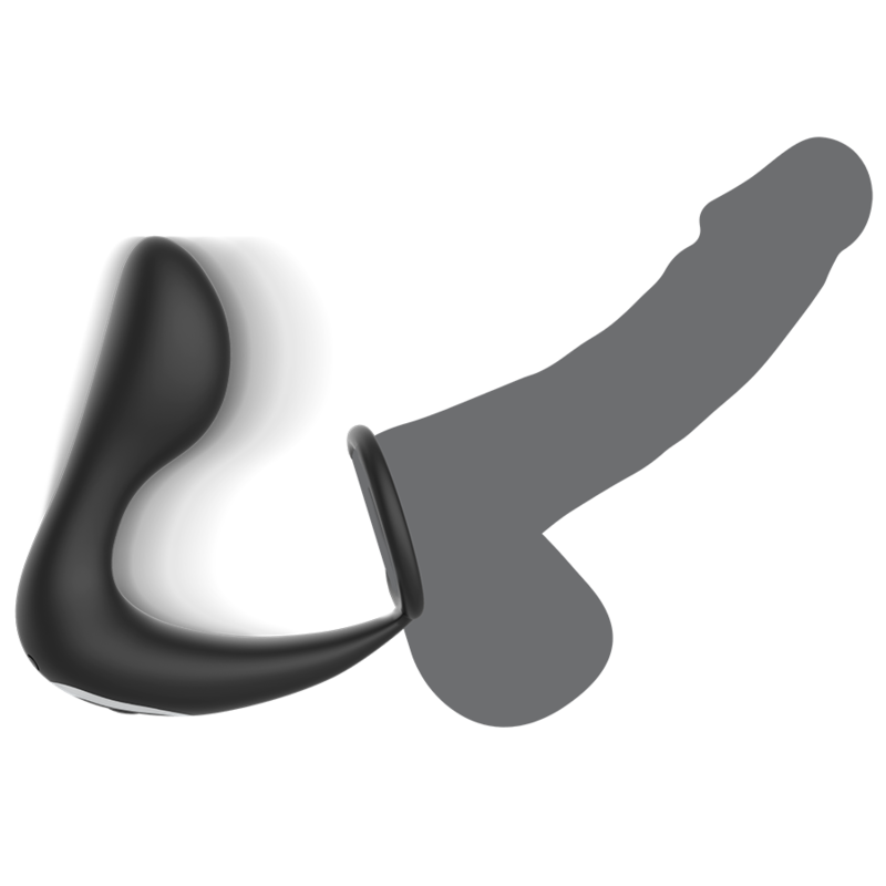 BLACK&SILVER Masajeador Anal con Control Remoto Recargable Silicona