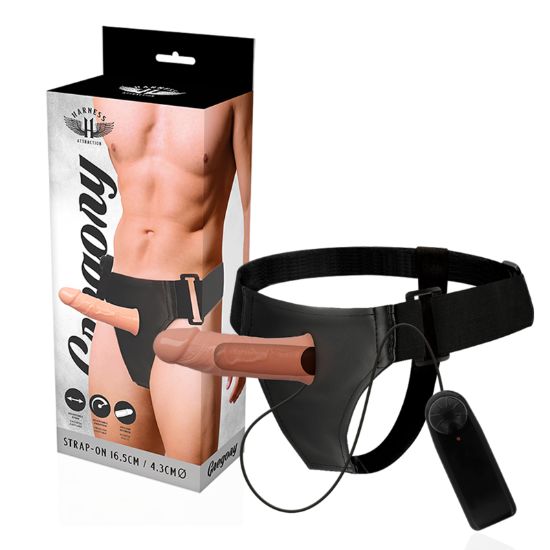 Harness Attraction Gregory - Arnés Hueco con Vibrador 16.5 cm