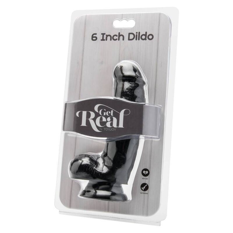 Get Real Dildo 12 cm con Bolas Negro