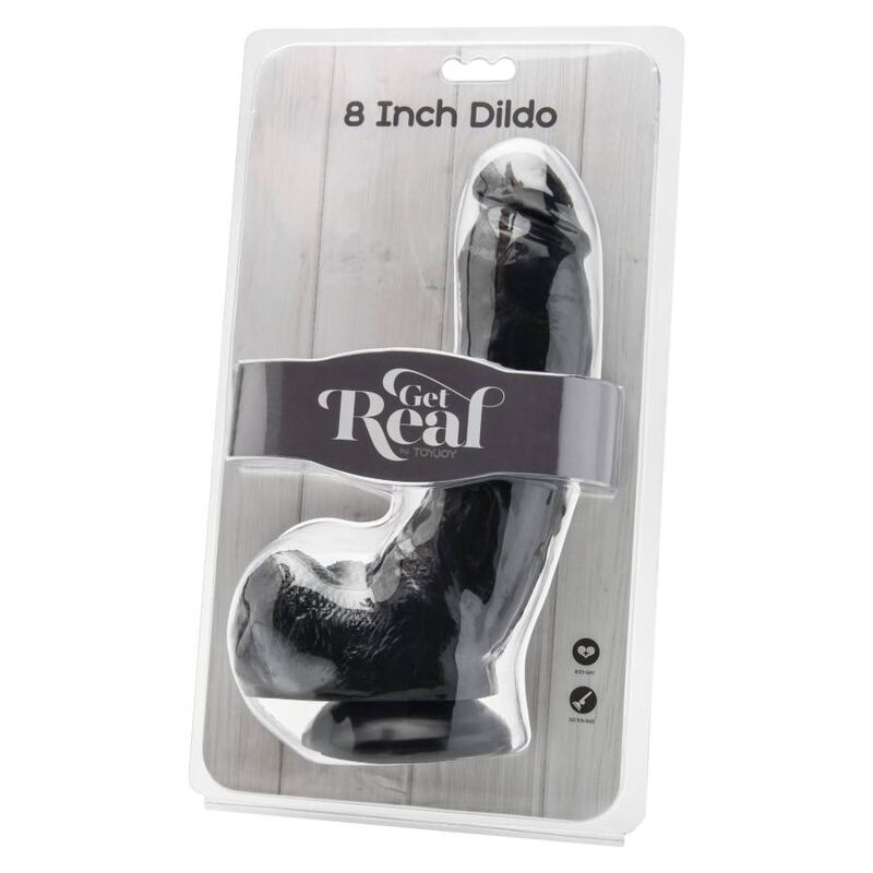 Get Real Dildo 20,5 cm con Bolas Negro