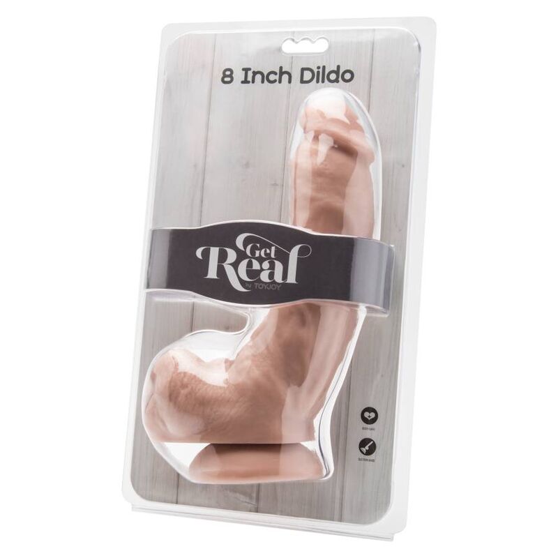 Get Real Dildo 20,5 cm con Textura - Diseño Ergonómico