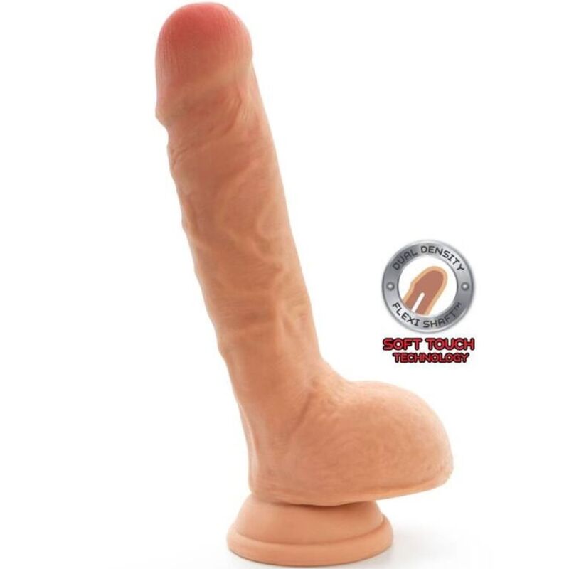 Get Real Dual Density Dildo 18 cm Balls Skin