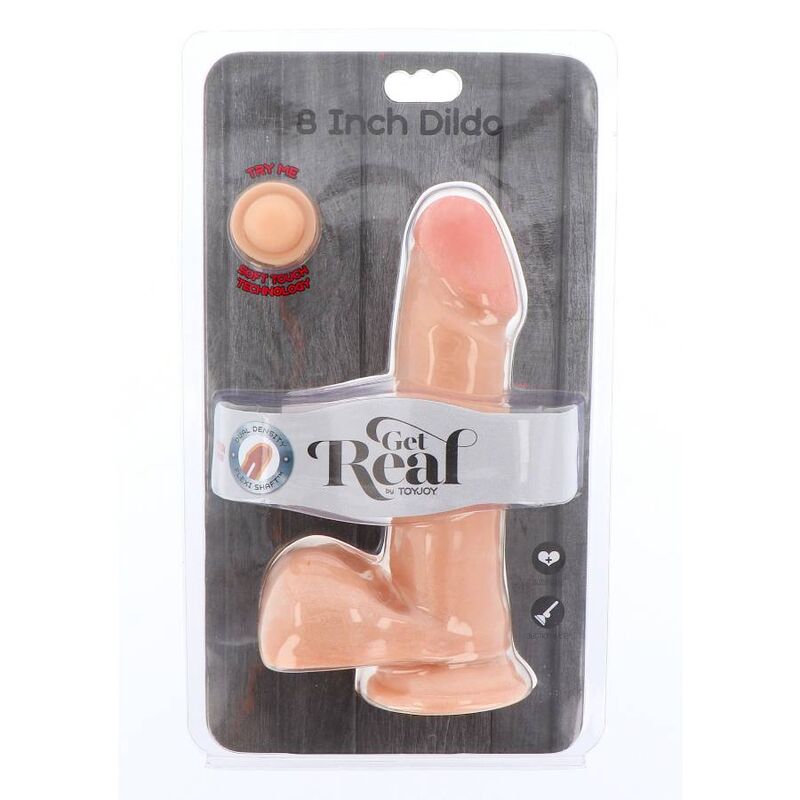 Get Real Dual Density Dildo 18 cm Balls Skin