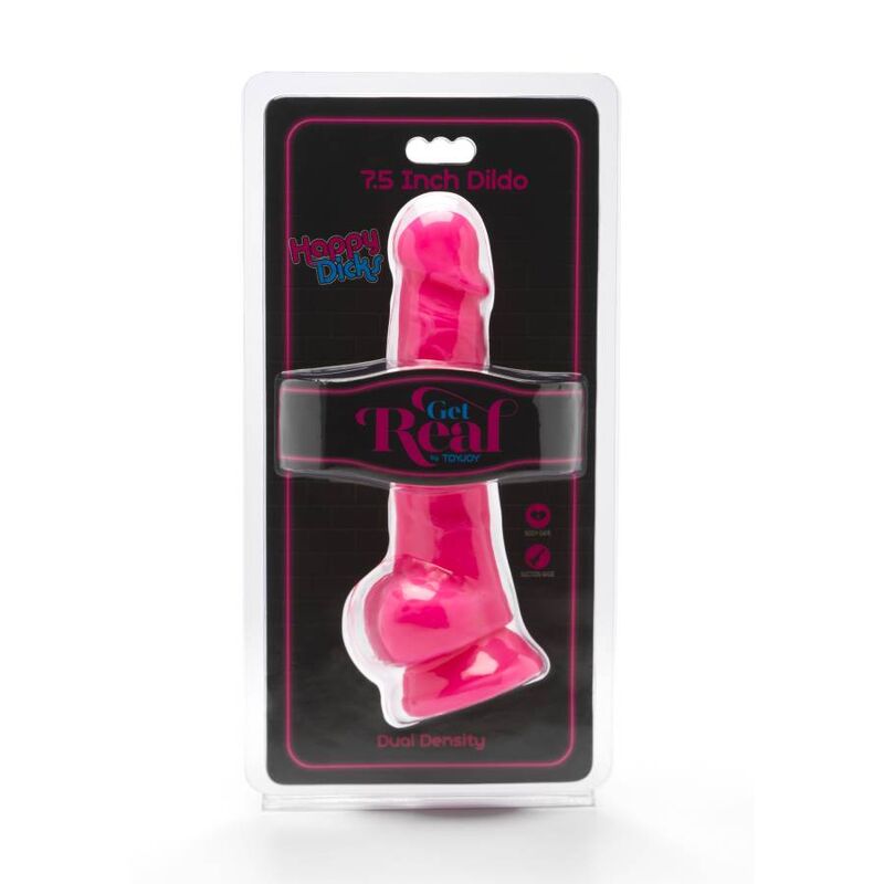 Get Real Happy Dicks 19 cm Rosa con Bolas