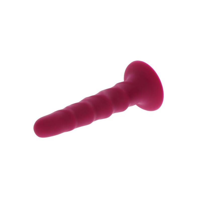 Get Real Ribbed Dong 12 cm Rojo