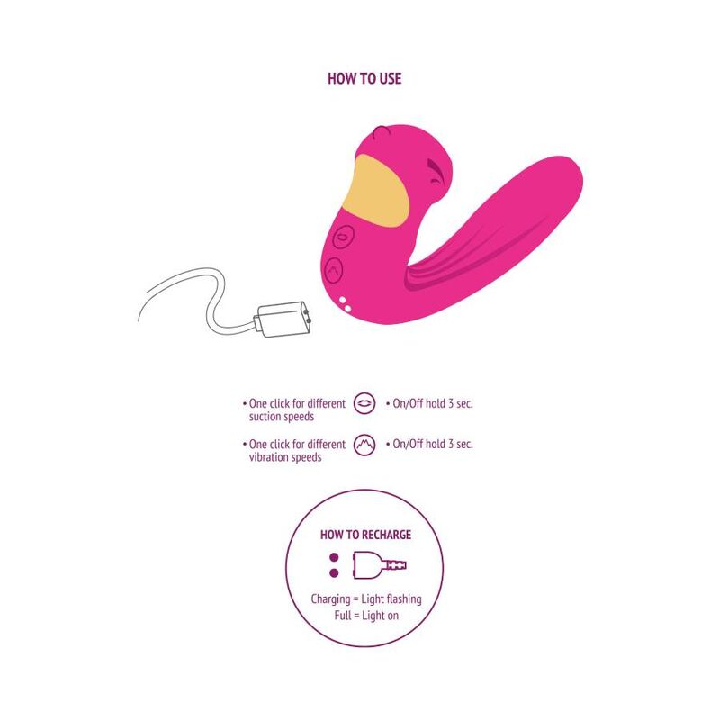 XOCOON Celestial Love Vibe Stimulator Fucsia - Estimulador Dual para Parejas