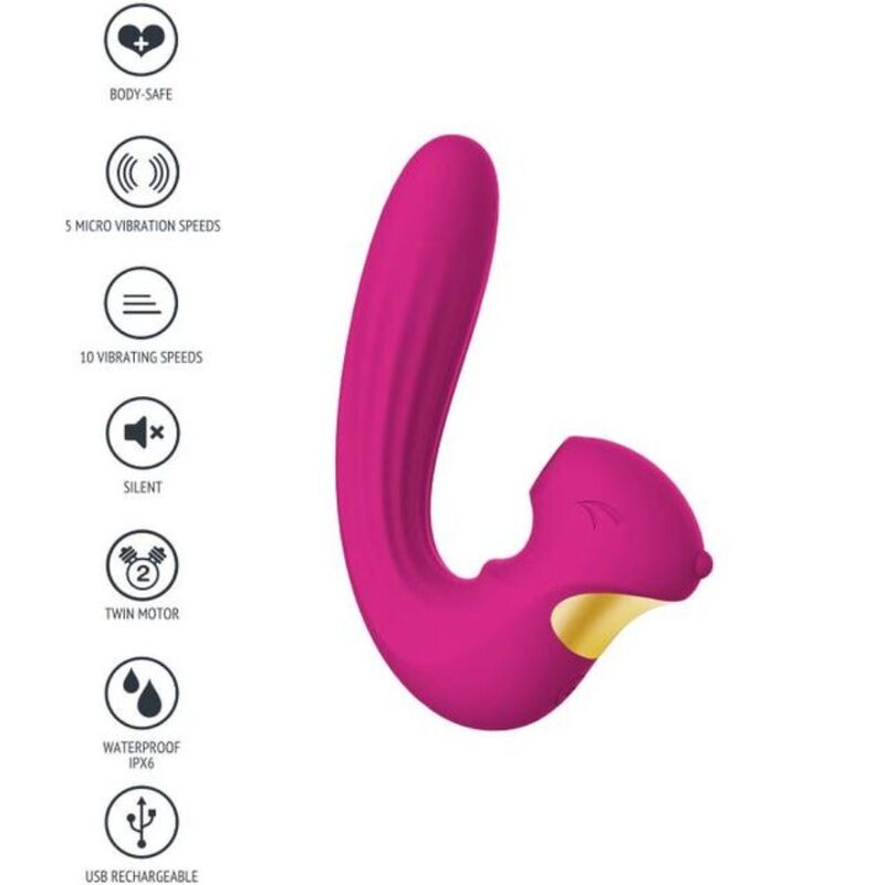 XOCOON Celestial Love Vibe Stimulator Fucsia - Estimulador Dual para Parejas