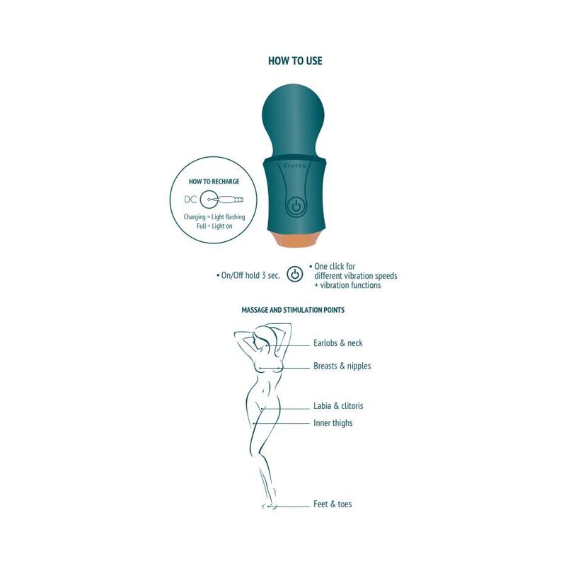 Xocoon The Traveller Wand Green - Vibrador de Viaje