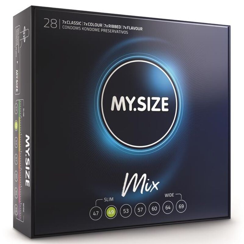 My Size Mix Preservativos 49 mm - Pack 28 Unidades