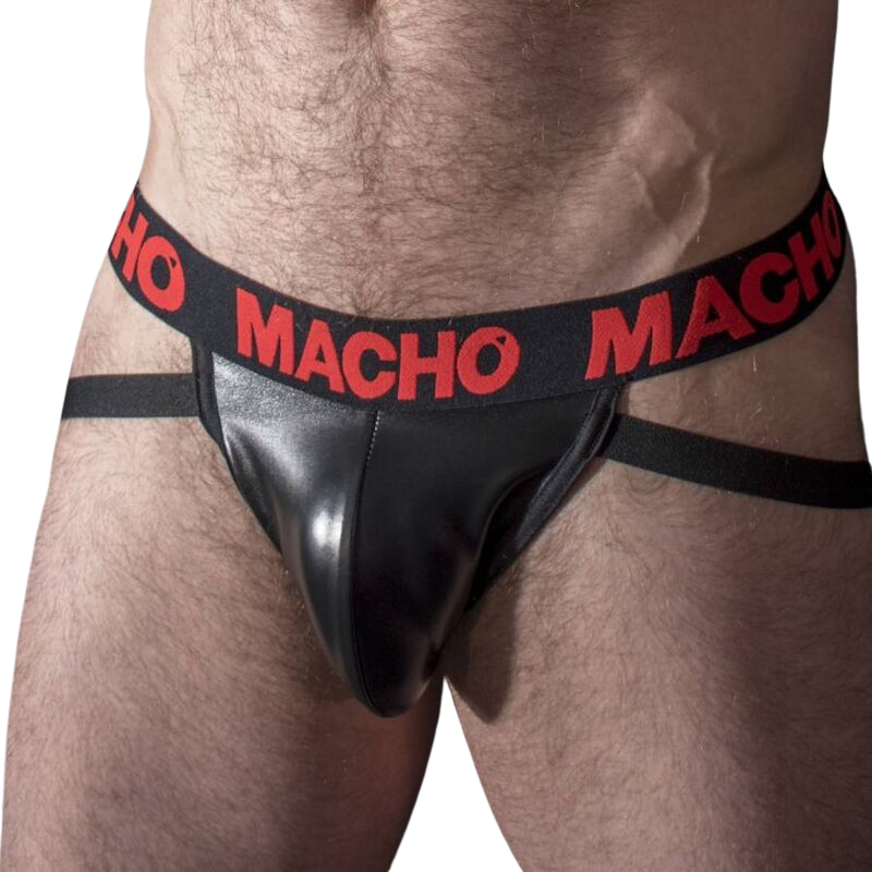 Macho MX25RC Jock Red Leather M - Suspensorio Deportivo