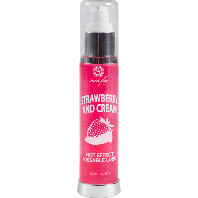 Lubricante Secretplay 2 en 1 Efecto Calor Fresa y Nata 50 ml