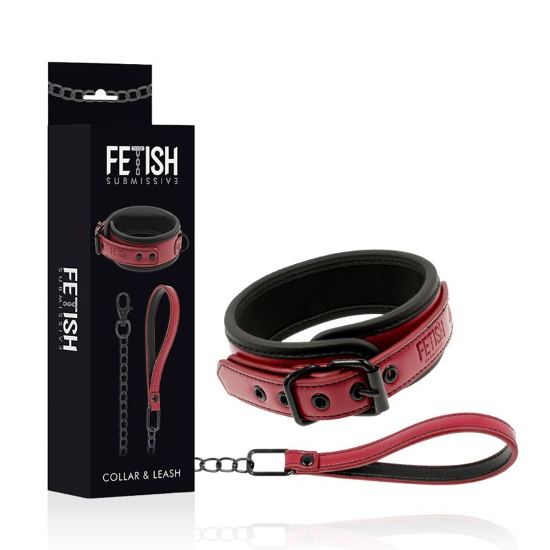 Collar Cadena Neopreno Fetish Submissive Dark Room