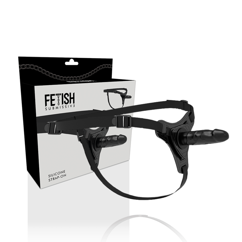 Fetish Submissive Harness - Arnés de Silicona Negra 15 cm