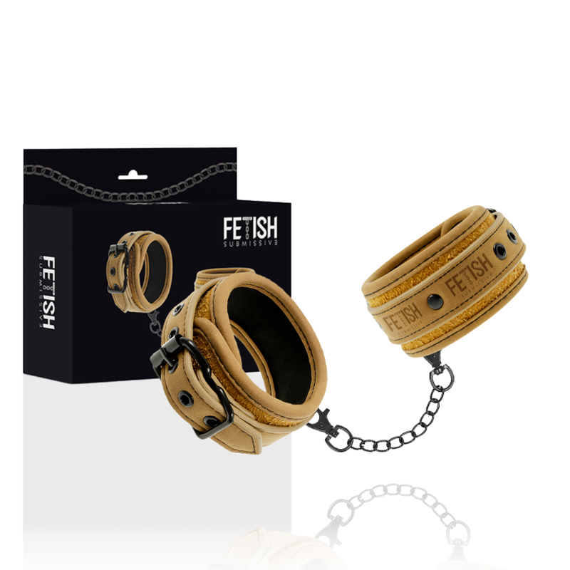 Esposas de Cuero Vegano con Forro de Neopreno - Fetish Submissive Origin