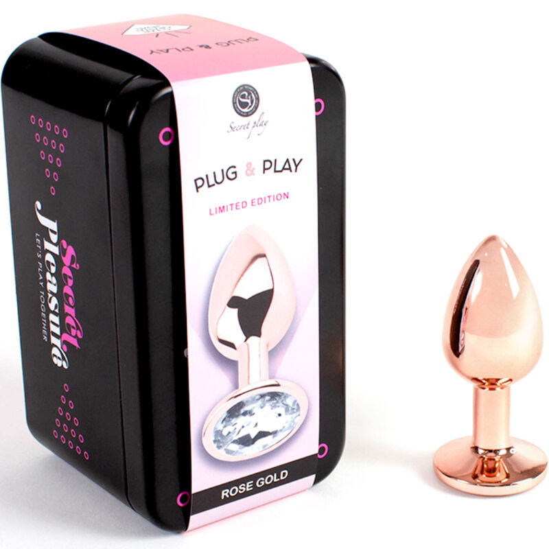 Secretplay Metal Butt Plug Rose Gold Small - 7 cm Aluminio Ultra Suave