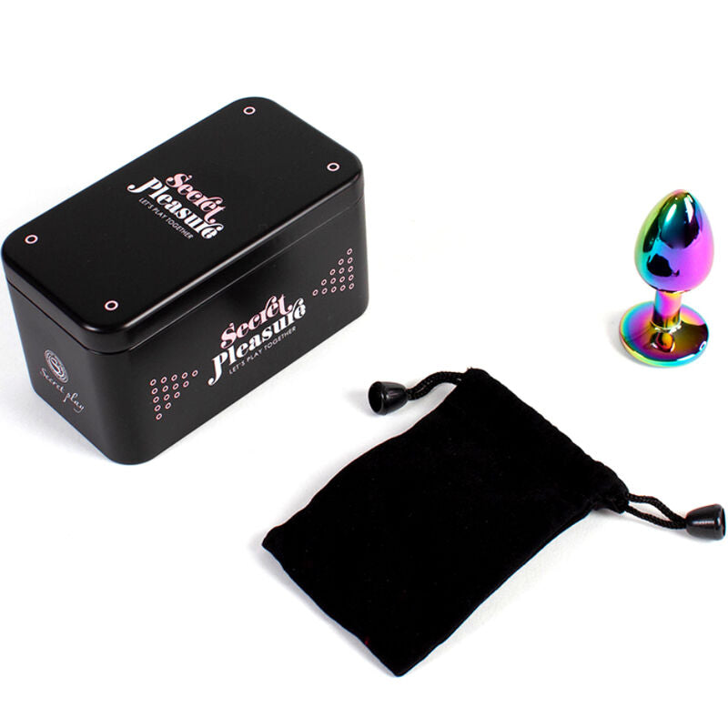 Secretplay Metal Butt Plug Rainbow - Tamaño Pequeño 7 cm