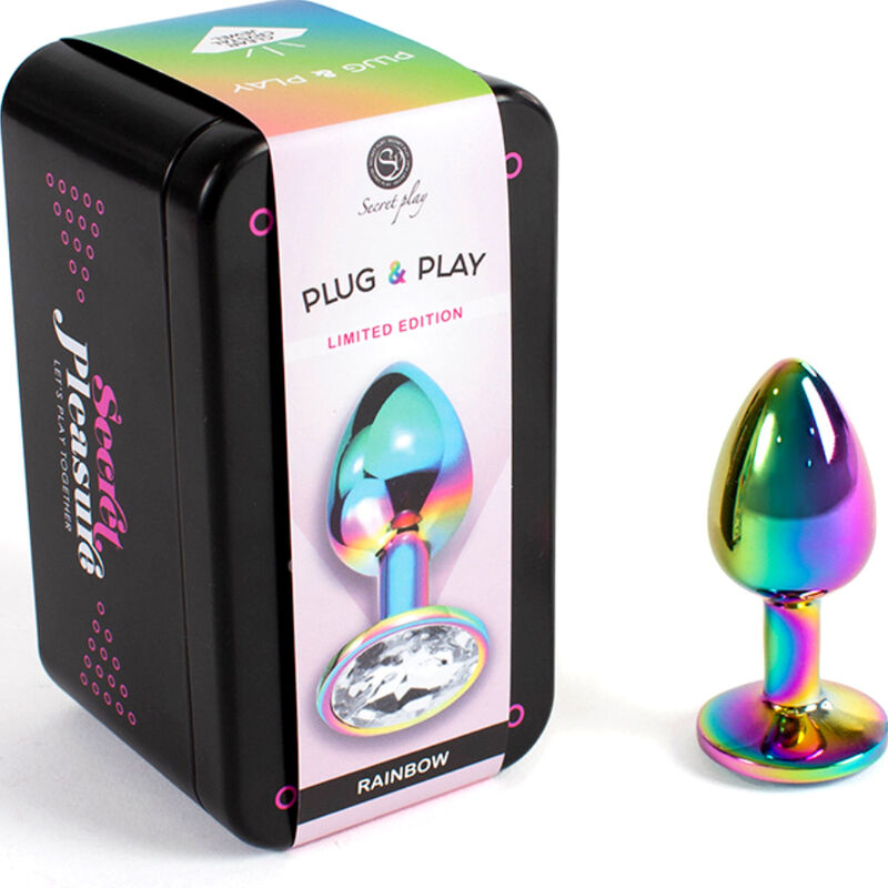 Secretplay Metal Butt Plug Rainbow - Tamaño Pequeño 7 cm
