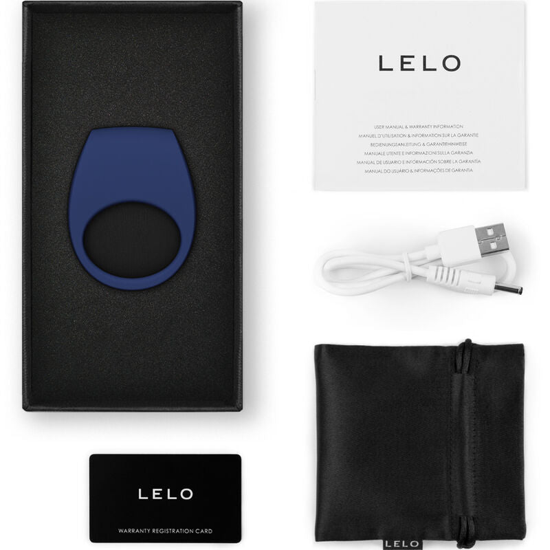 LELO TOR 3 Blue - Anillo Vibrador de Diseño Premium