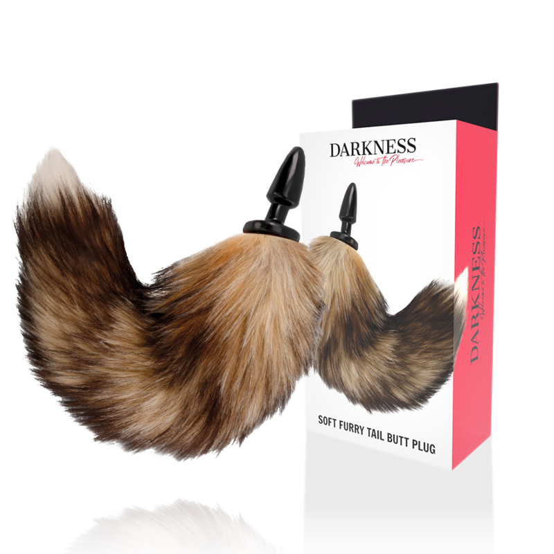 Darkness Natural Tail - Plug Anal de Silicona Negra 10 cm