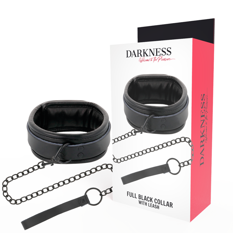 Darkness Black Necklace with Chain - Collar SM