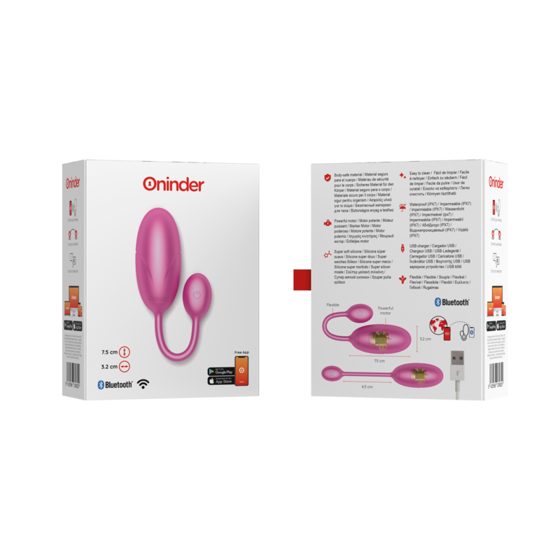 Oninder Tokyo Vibrating Egg Pink - Huevo Vibrador con App
