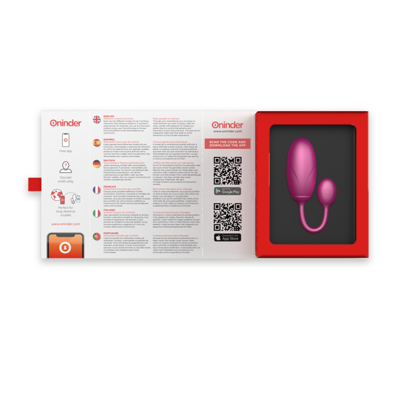 Oninder Tokyo Vibrating Egg Pink - Huevo Vibrador con App
