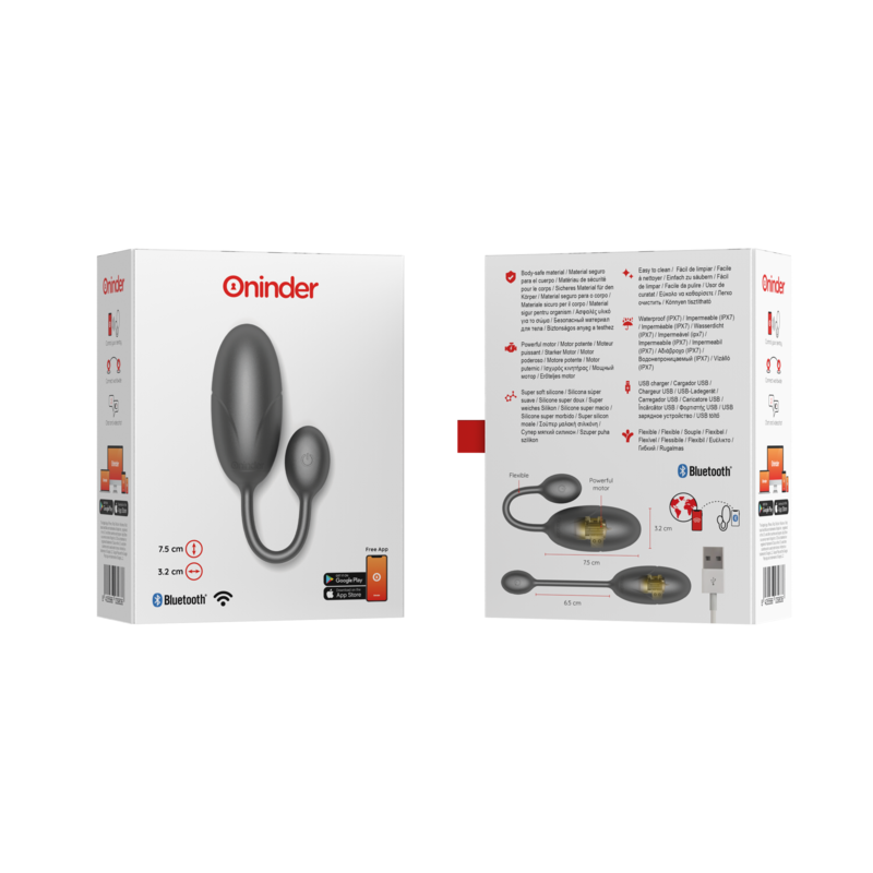 Oninder Tokyo Vibrating Egg Black - Control por App