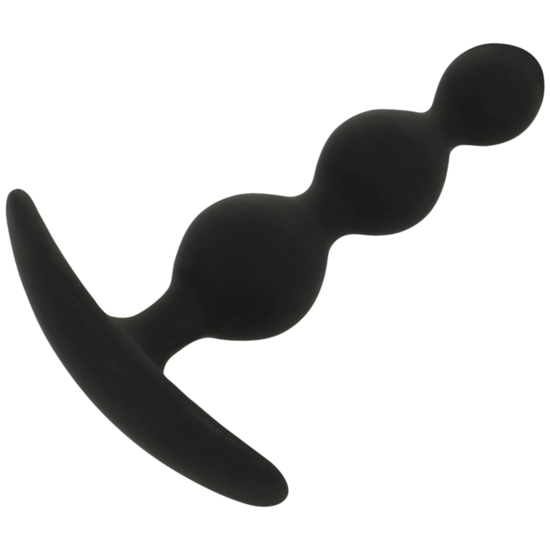 BLACK&SILVER Rupert - Cadena de Bolas Anales 10 cm Silicona