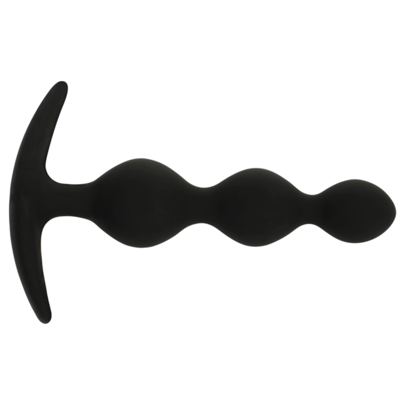BLACK&SILVER Rupert - Cadena de Bolas Anales 10 cm Silicona