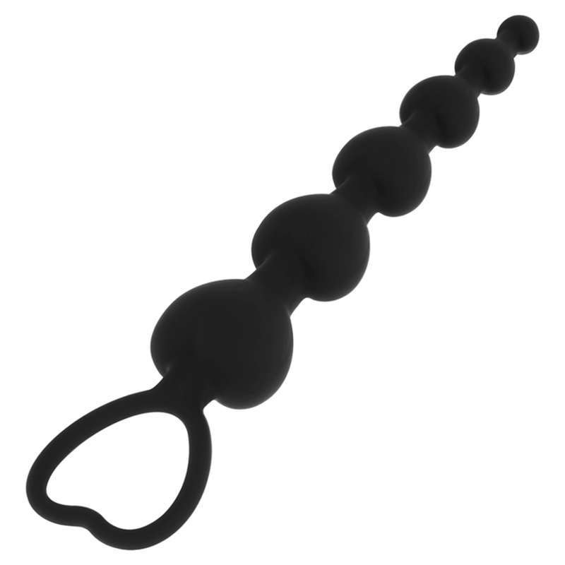 BLACK&SILVER Mila Cadena Anal de Corazones 18 cm - Silicona Corporal
