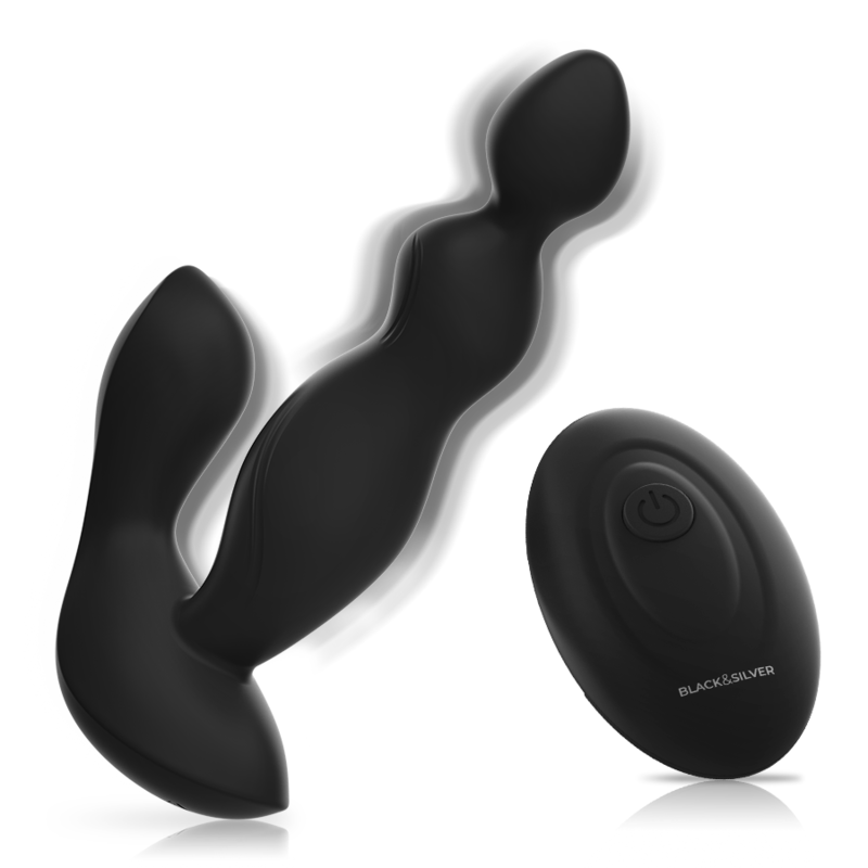 Black&Silver Cora Plug Anal Silicona con Mando a Distancia