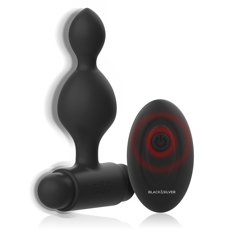 BLACK&SILVER Tucker Small - Plug Anal Silicona Control Remoto 10 Modos