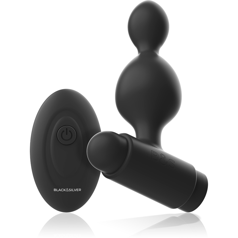 BLACK&SILVER Tucker Small - Plug Anal Silicona Control Remoto 10 Modos
