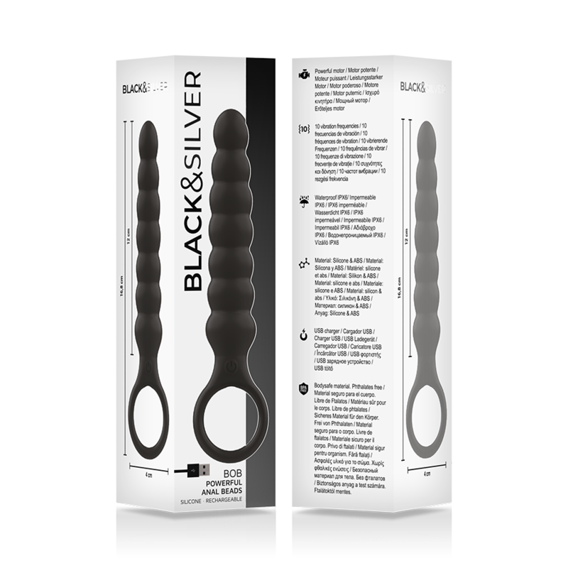 BLACK&SILVER Bob Powerful Silicone Anal Dilator