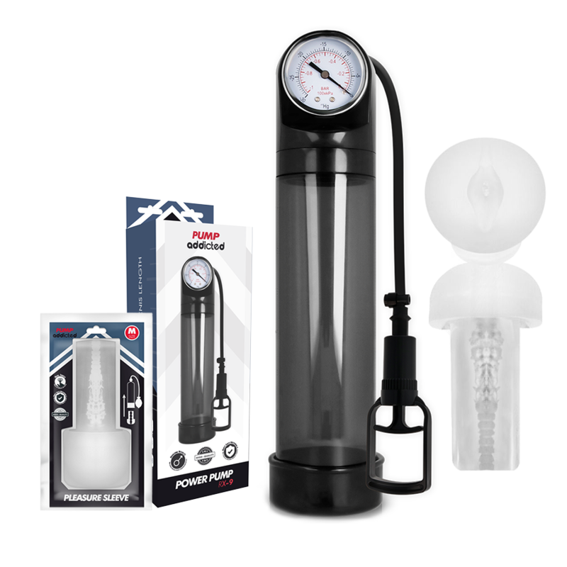 Pump Addicted RX9 Black - Bomba de Vacio con Masturbador