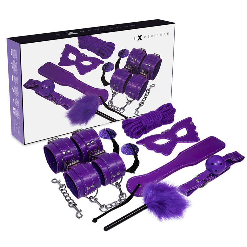Experience BDSM Fetish Kit Purple Series - Kit Completo Cuero Sintético