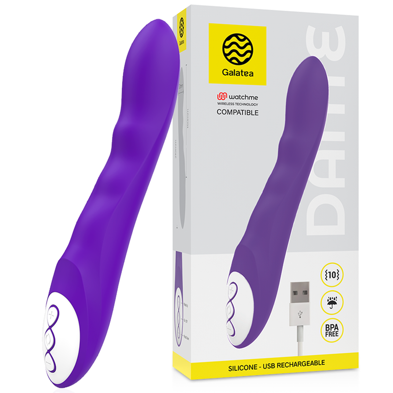 Galatea Dante Purple Vibrator con Control Remoto WatchMe