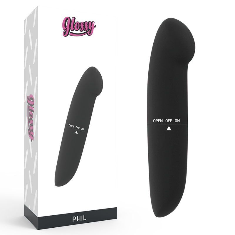 Glossy Phil Vibrador Negro