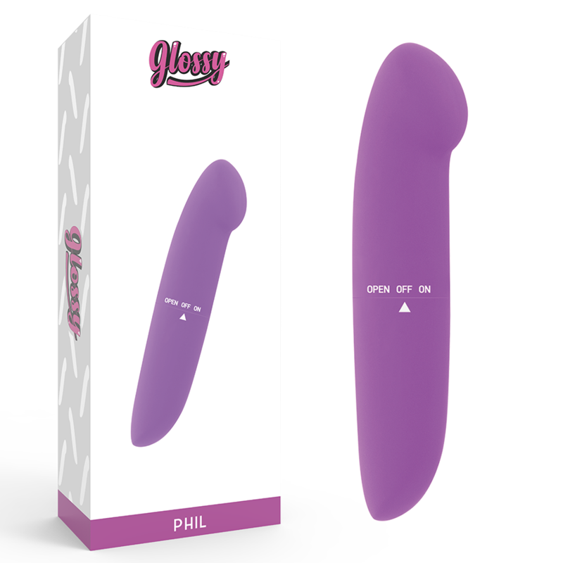 Glossy Phil Vibrator Purple - Vibrador de Diseño Moderno