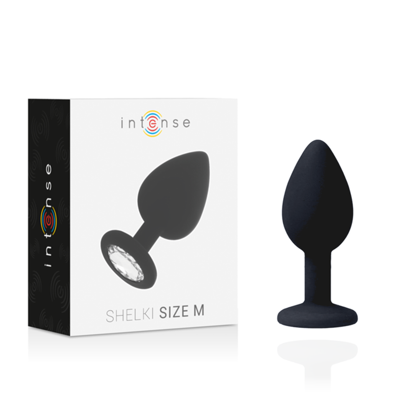 Intense Shelki M Plug Anal Negro - Silicona de Alta Calidad